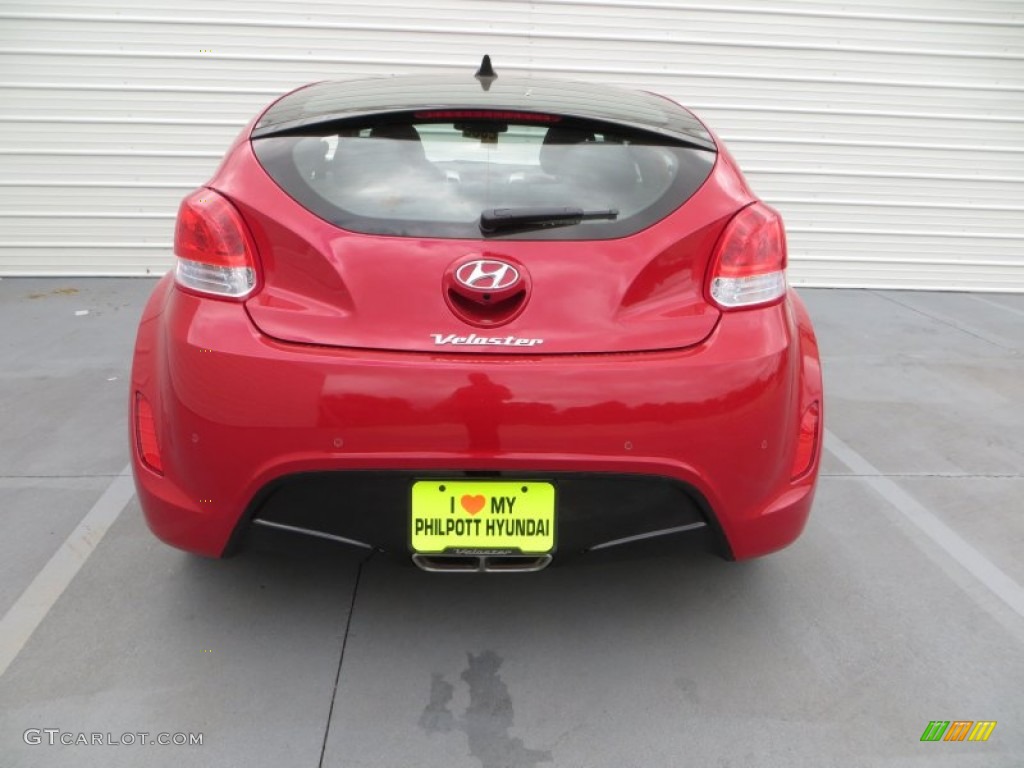 2013 Veloster  - Boston Red / Black photo #5