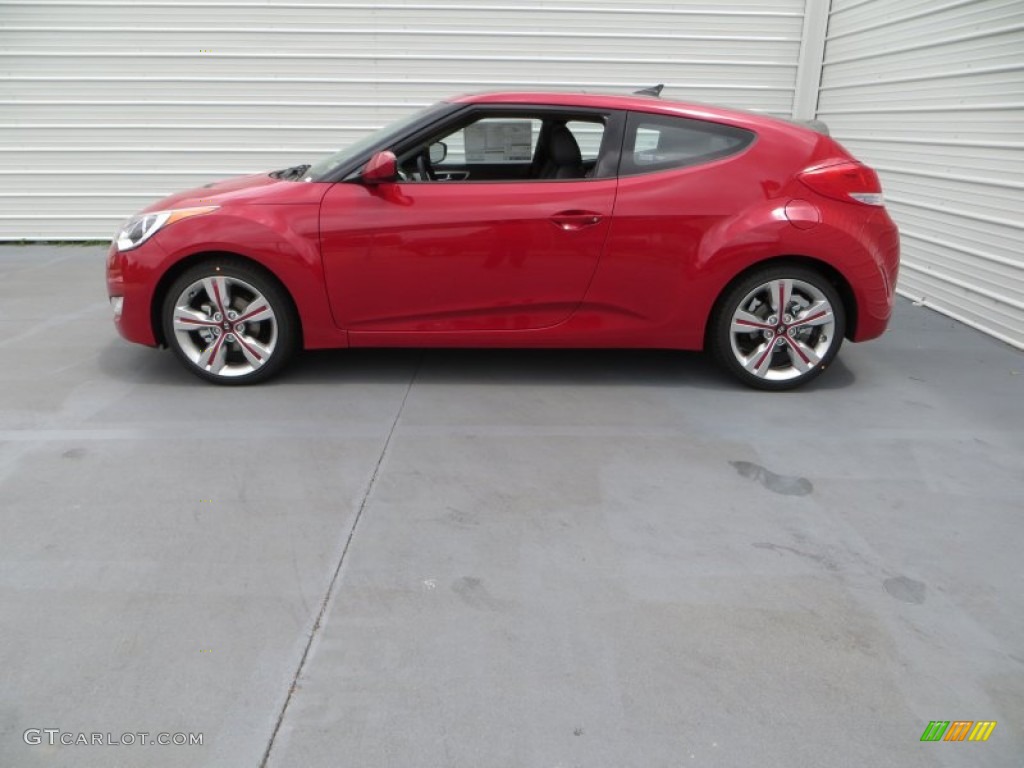 2013 Veloster  - Boston Red / Black photo #7