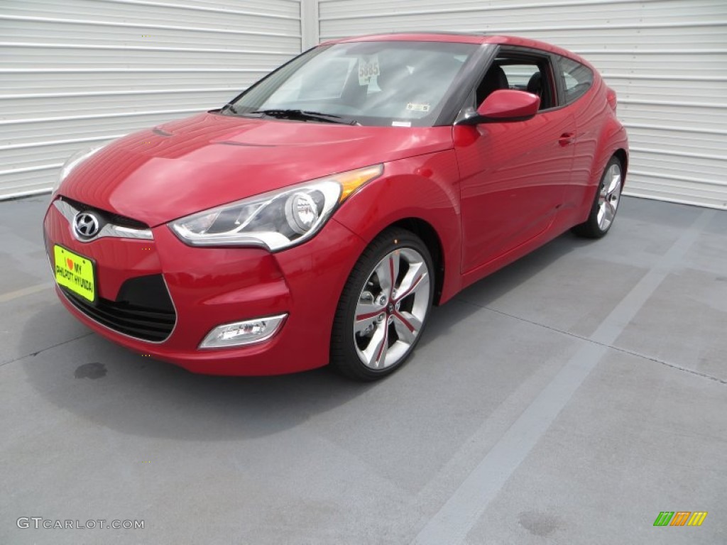 2013 Veloster  - Boston Red / Black photo #8
