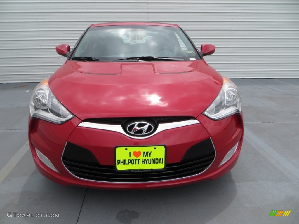 2013 Veloster  - Boston Red / Black photo #9
