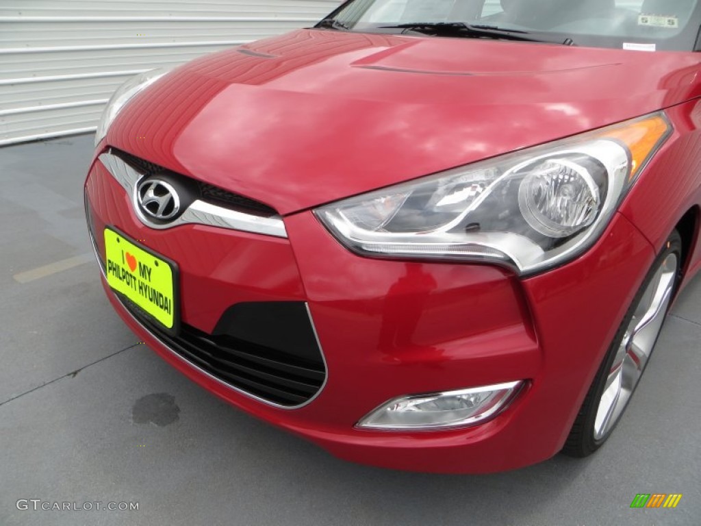 2013 Veloster  - Boston Red / Black photo #11