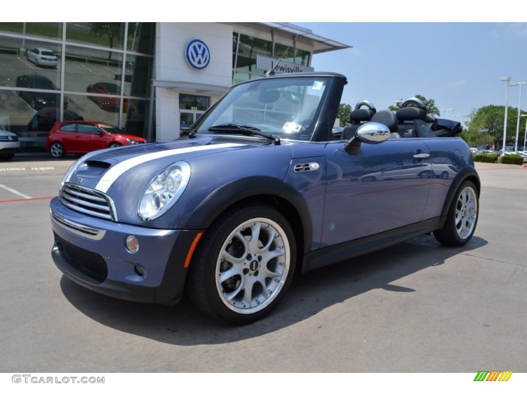 2007 Cooper S Convertible - Cool Blue Metallic / Carbon Black/Black photo #1
