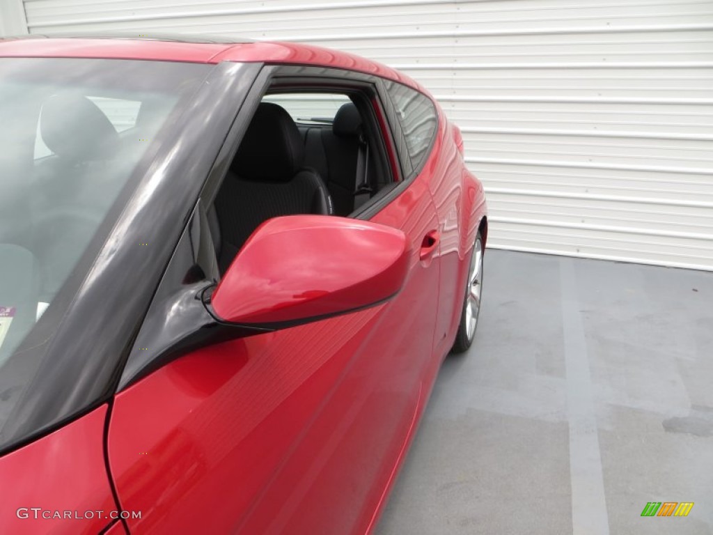 2013 Veloster  - Boston Red / Black photo #13