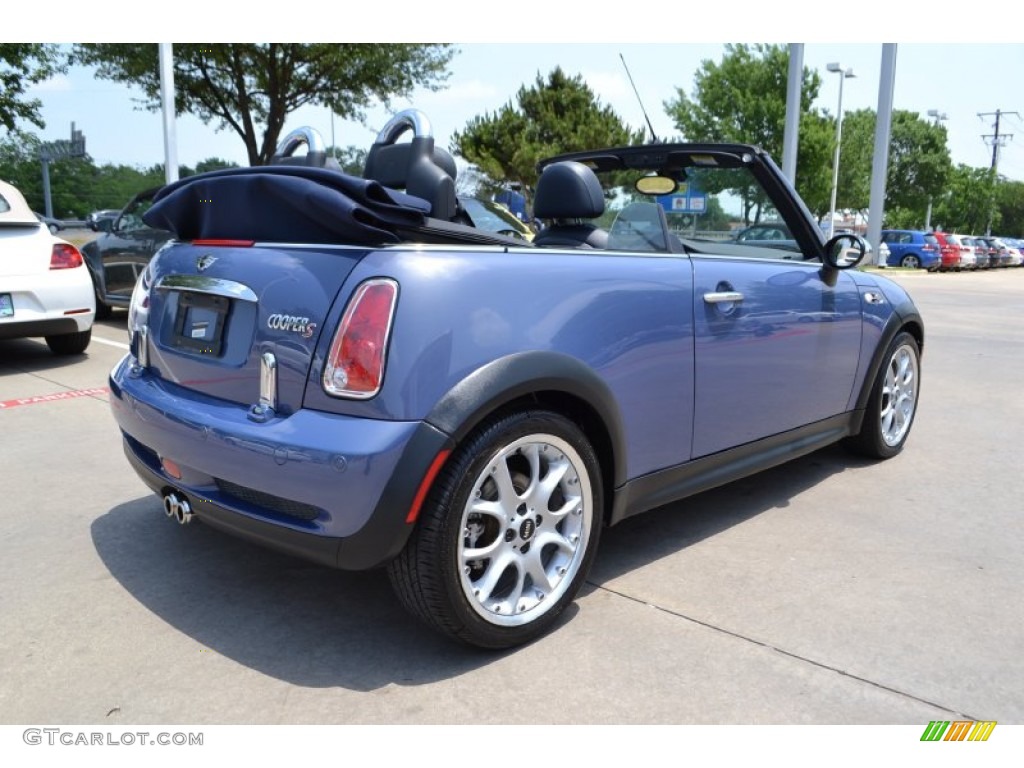 2007 Cooper S Convertible - Cool Blue Metallic / Carbon Black/Black photo #5