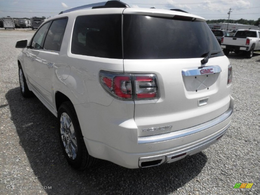 2013 Acadia Denali - White Diamond Tricoat / Cocoa Dune photo #24