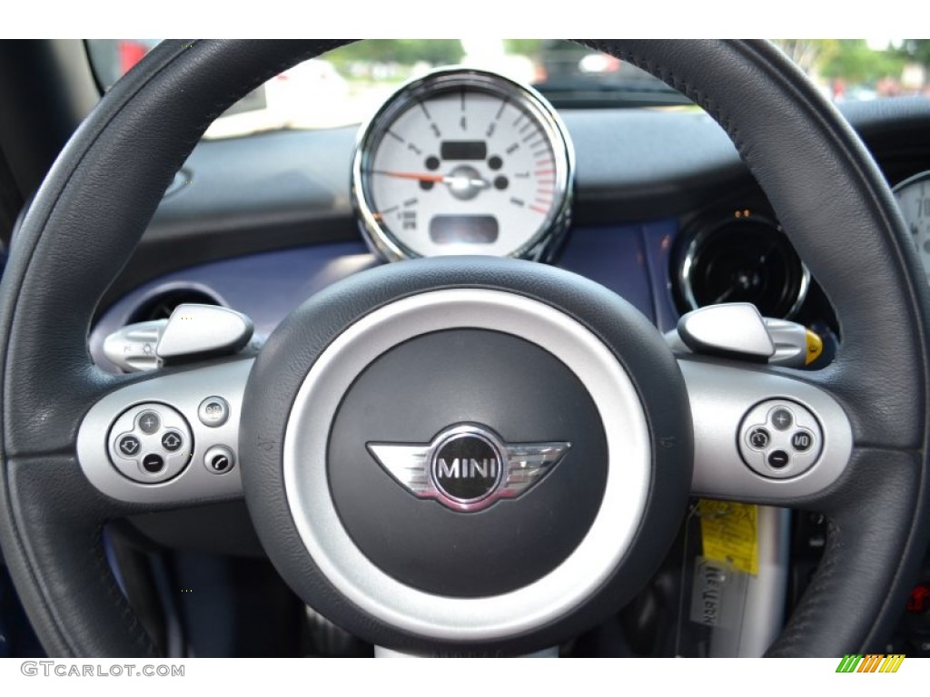 2007 Mini Cooper S Convertible Carbon Black/Black Steering Wheel Photo #81325272