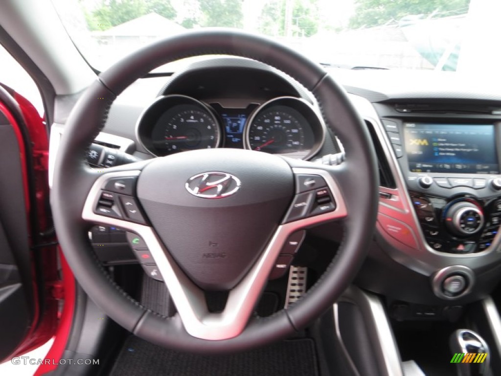 2013 Veloster  - Boston Red / Black photo #32
