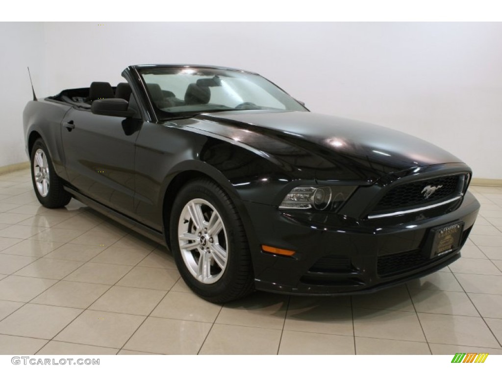 2013 Mustang V6 Convertible - Black / Charcoal Black photo #1