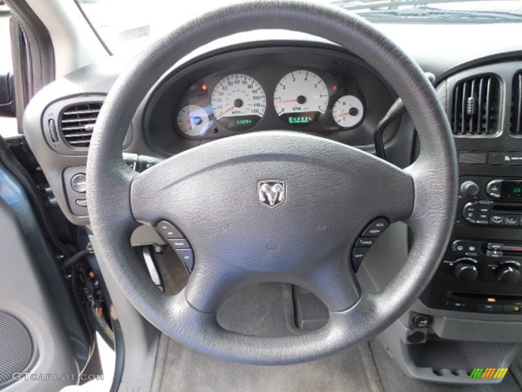 2006 Dodge Grand Caravan SE Medium Slate Gray Steering Wheel Photo #81327173