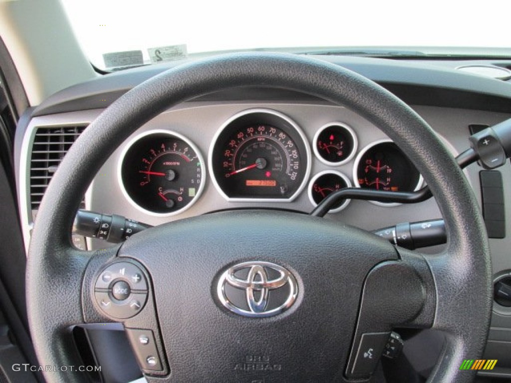 2010 Toyota Tundra TRD Regular Cab 4x4 Black Steering Wheel Photo #81327962
