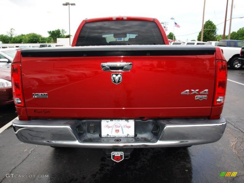 2006 Ram 1500 Laramie Mega Cab 4x4 - Inferno Red Crystal Pearl / Medium Slate Gray photo #6