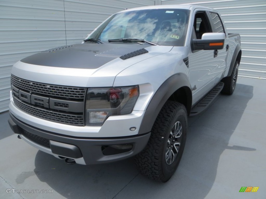 2013 F150 SVT Raptor SuperCrew 4x4 - Ingot Silver Metallic / Raptor Black Leather/Cloth photo #8