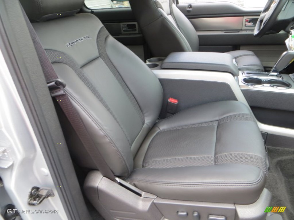 Raptor Black Leather/Cloth Interior 2013 Ford F150 SVT Raptor SuperCrew 4x4 Photo #81331044