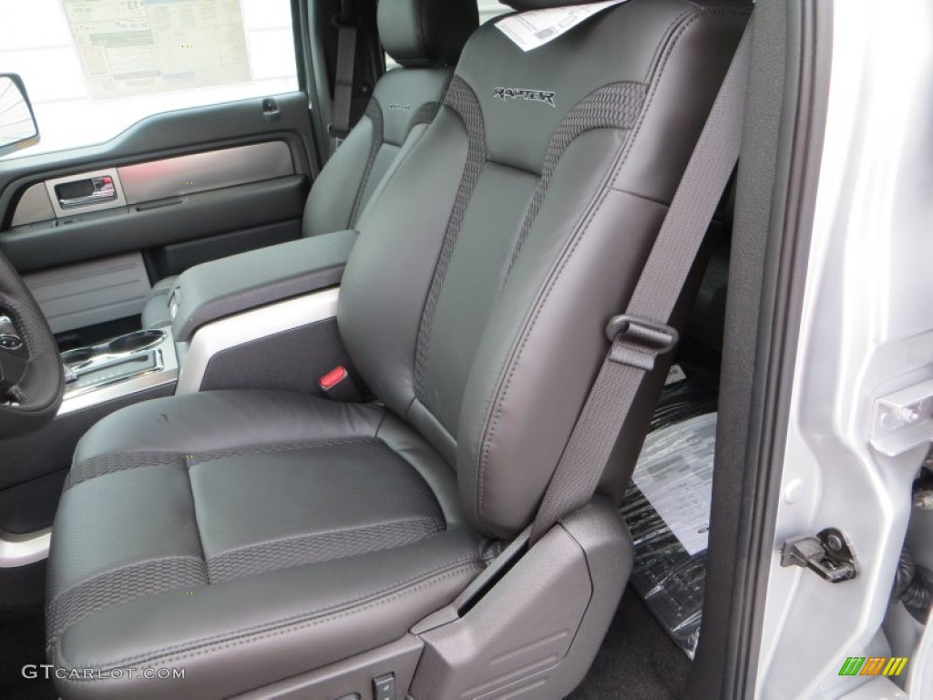 Raptor Black Leather/Cloth Interior 2013 Ford F150 SVT Raptor SuperCrew 4x4 Photo #81331136