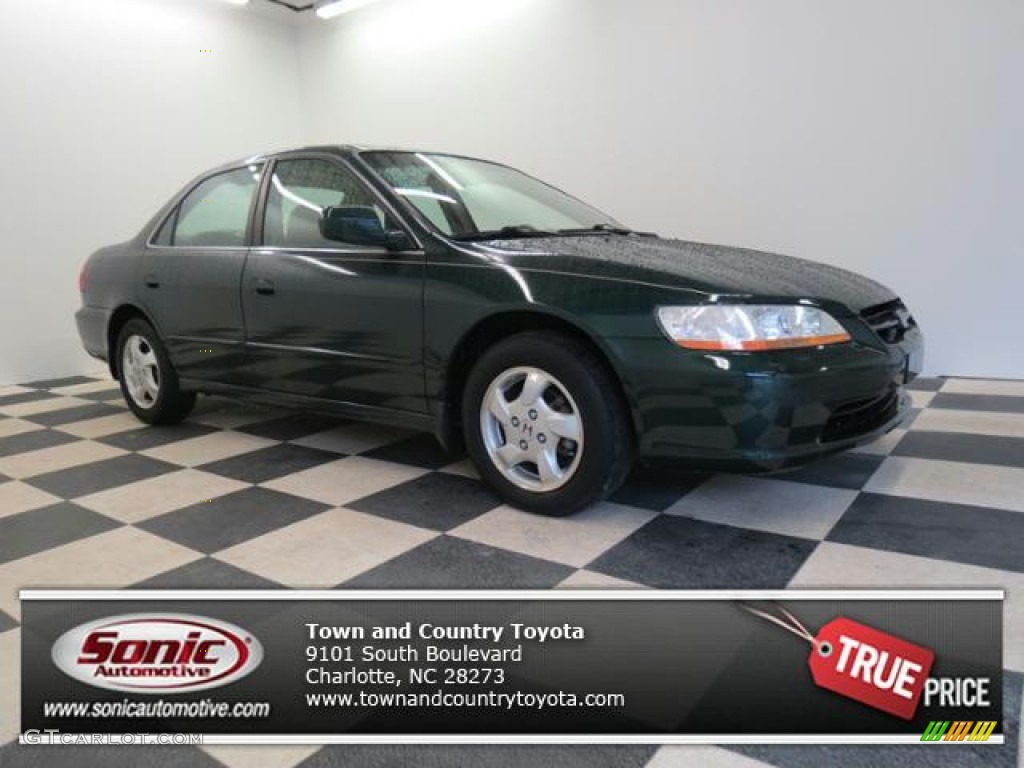 2000 Accord EX Sedan - Dark Emerald Pearl / Ivory photo #1