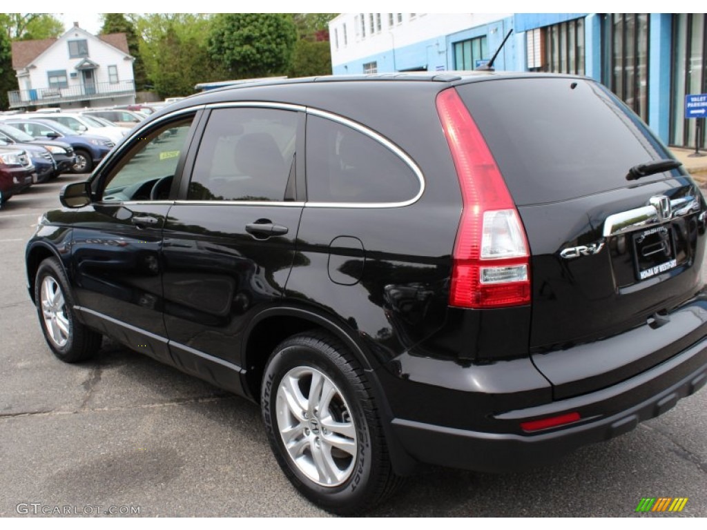 2010 CR-V EX AWD - Crystal Black Pearl / Ivory photo #10