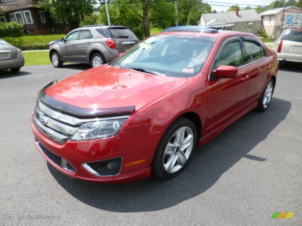 2011 Fusion Sport AWD - Red Candy Metallic / Charcoal Black photo #3