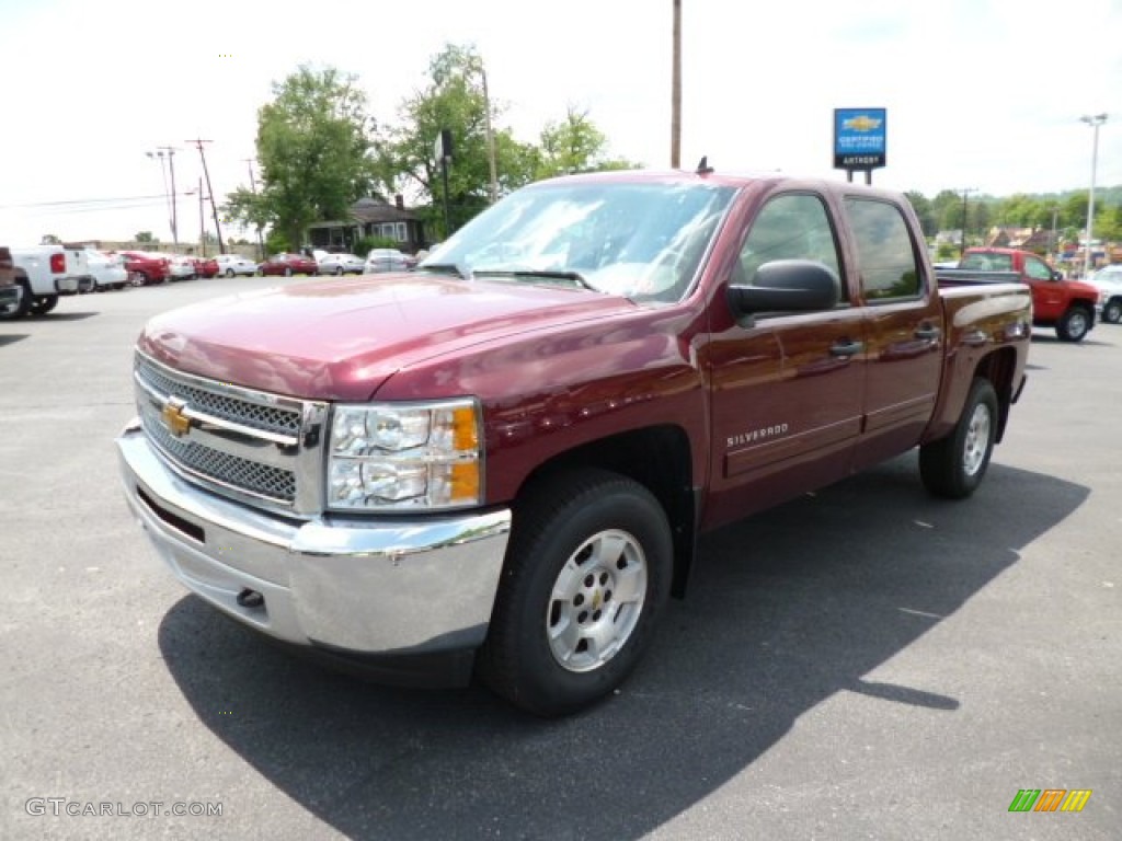 2013 Silverado 1500 LT Crew Cab 4x4 - Deep Ruby Metallic / Ebony photo #3