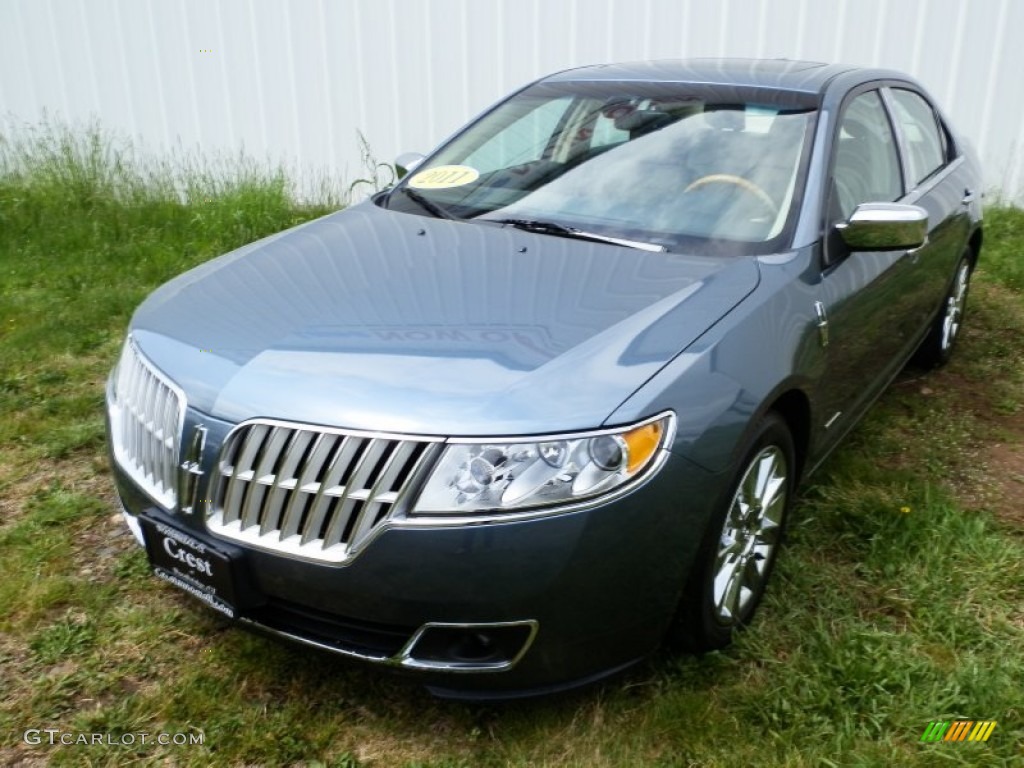 2011 MKZ Hybrid - Steel Blue Metallic / Light Camel photo #1