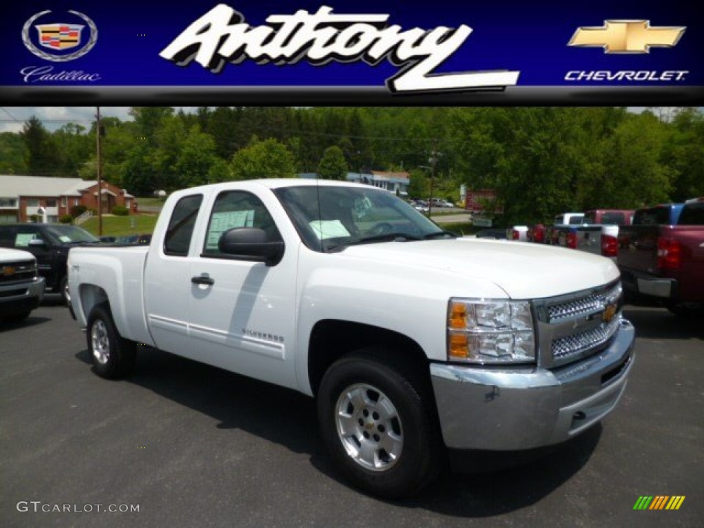 2013 Silverado 1500 LT Extended Cab 4x4 - Summit White / Ebony photo #1