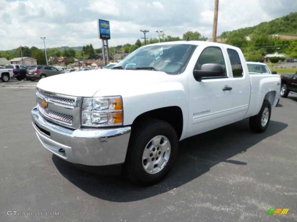 2013 Silverado 1500 LT Extended Cab 4x4 - Summit White / Ebony photo #3