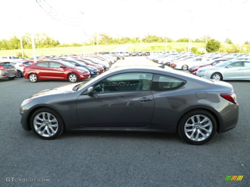 2013 Genesis Coupe 2.0T Premium - Gran Premio Gray / Gray Leather/Gray Cloth photo #4