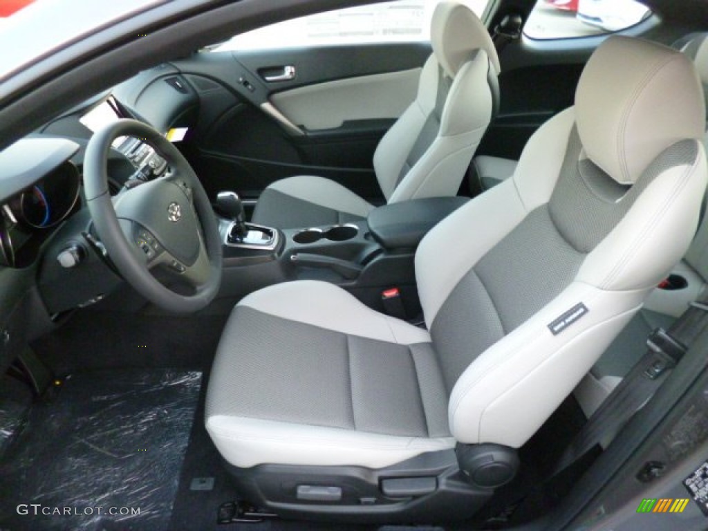 Gray Leather/Gray Cloth Interior 2013 Hyundai Genesis Coupe 2.0T Premium Photo #81339020