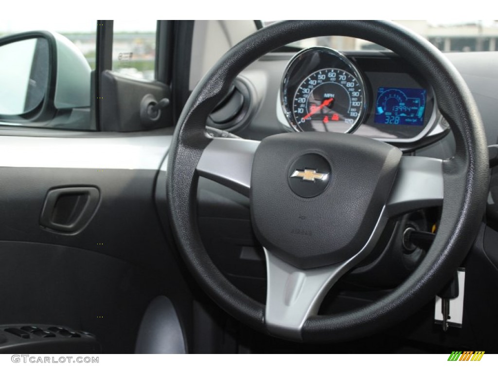 2013 Chevrolet Spark LS Silver/Silver Steering Wheel Photo #81339125