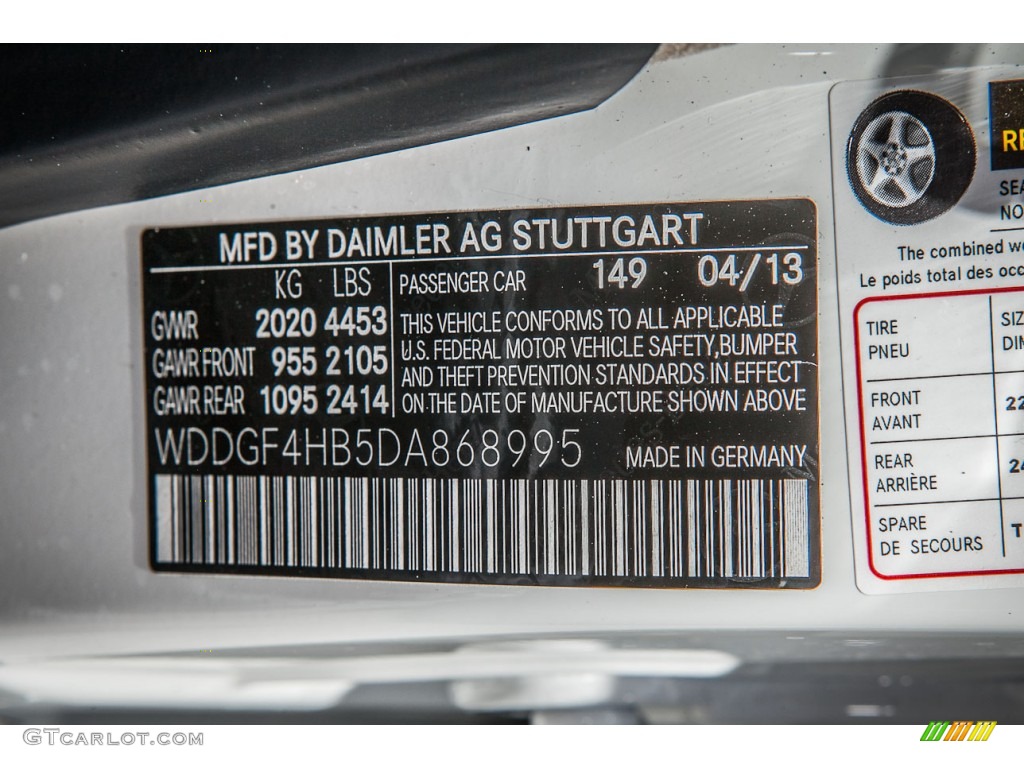 2013 C Color Code 149 for Polar White Photo #81339349