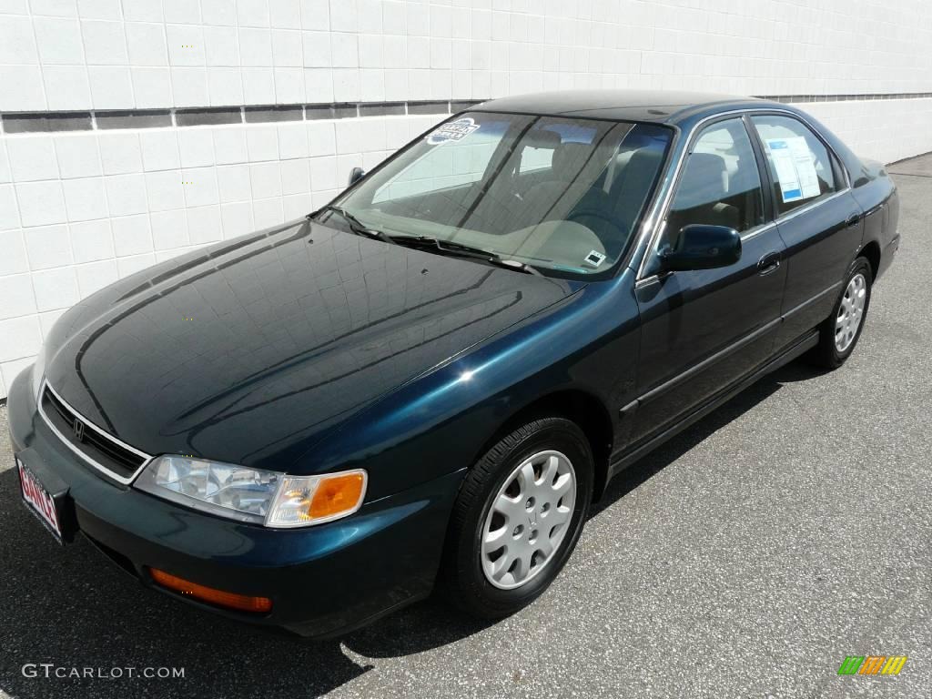 1996 Accord LX V6 Sedan - Sherwood Green Pearl Metallic / Beige photo #14