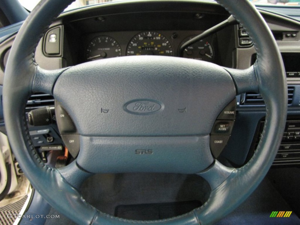 1995 Ford Taurus LX Sedan Blue Steering Wheel Photo #81339974