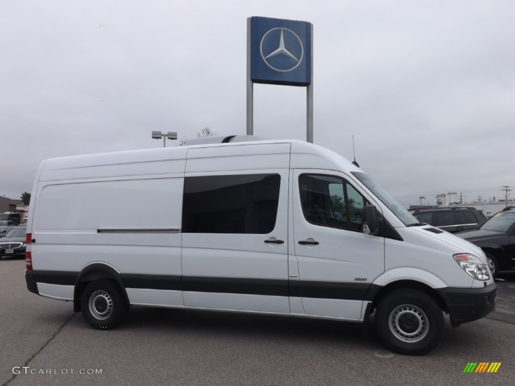 2012 Sprinter 2500 High Roof Crew Van - Arctic White / Lima Black Fabric photo #1