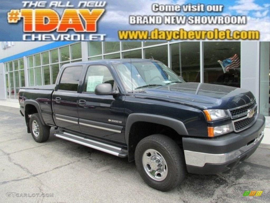 2006 Silverado 2500HD LT Crew Cab 4x4 - Dark Blue Metallic / Dark Charcoal photo #1