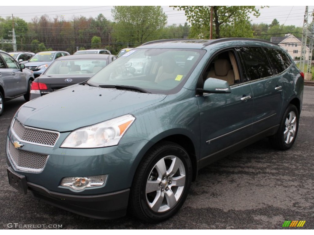 Silver Moss Metallic 2009 Chevrolet Traverse LTZ AWD Exterior Photo #81341652