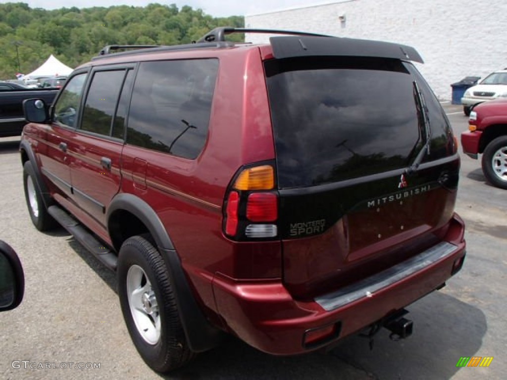 2000 Montero Sport LS 4x4 - Cambridge Red Pearl / Tan photo #4