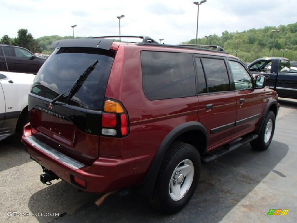 2000 Montero Sport LS 4x4 - Cambridge Red Pearl / Tan photo #6