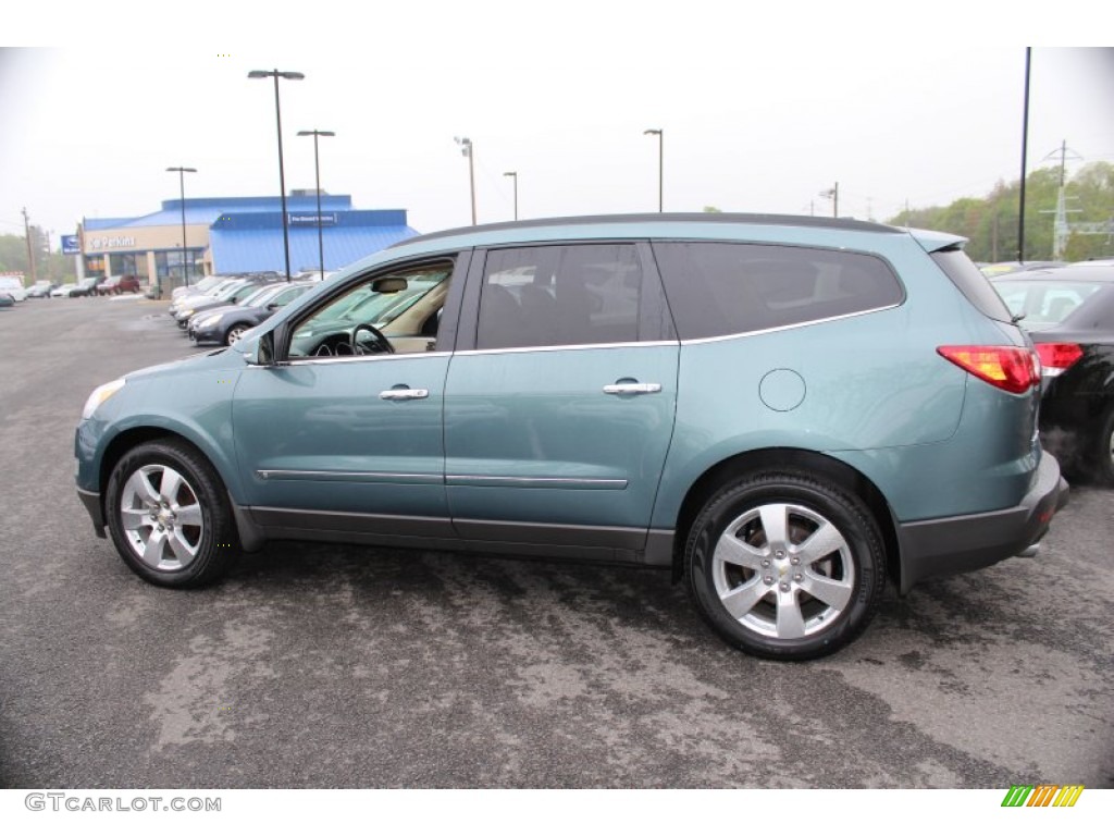 Silver Moss Metallic 2009 Chevrolet Traverse LTZ AWD Exterior Photo #81341804