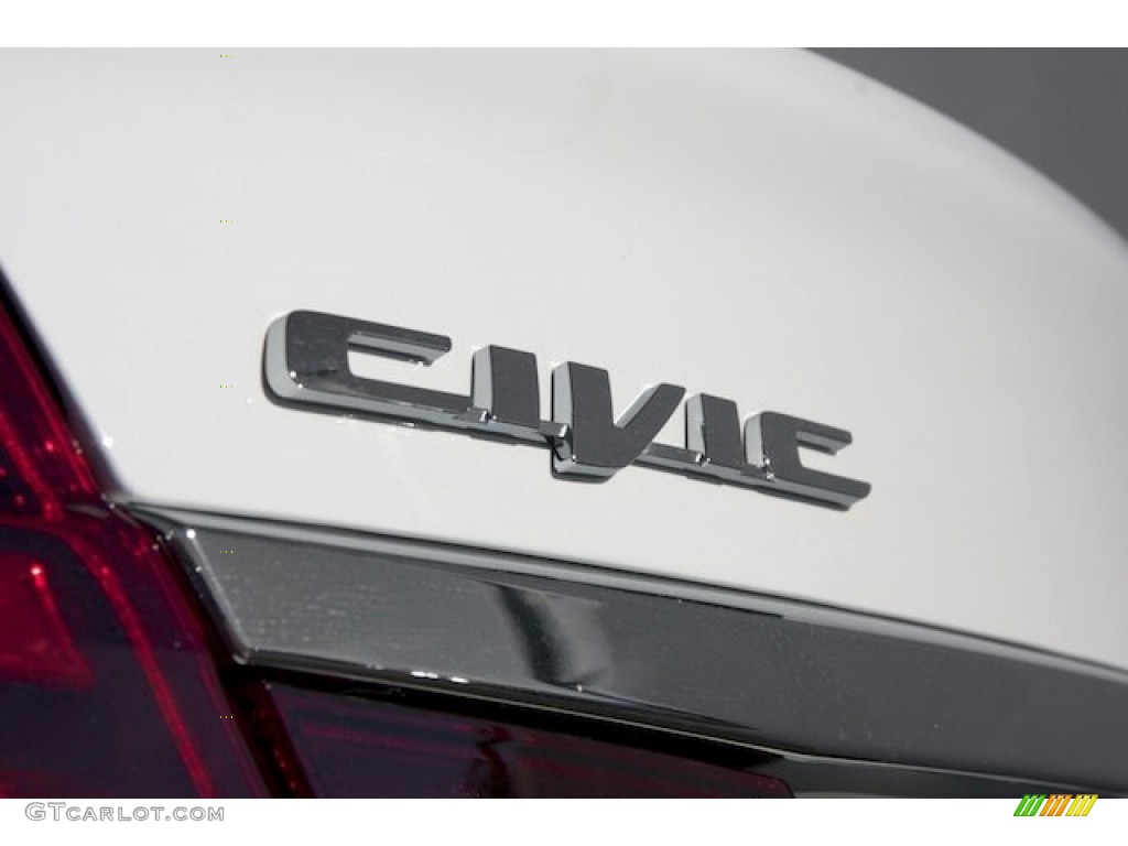 2013 Civic LX Sedan - Taffeta White / Beige photo #6