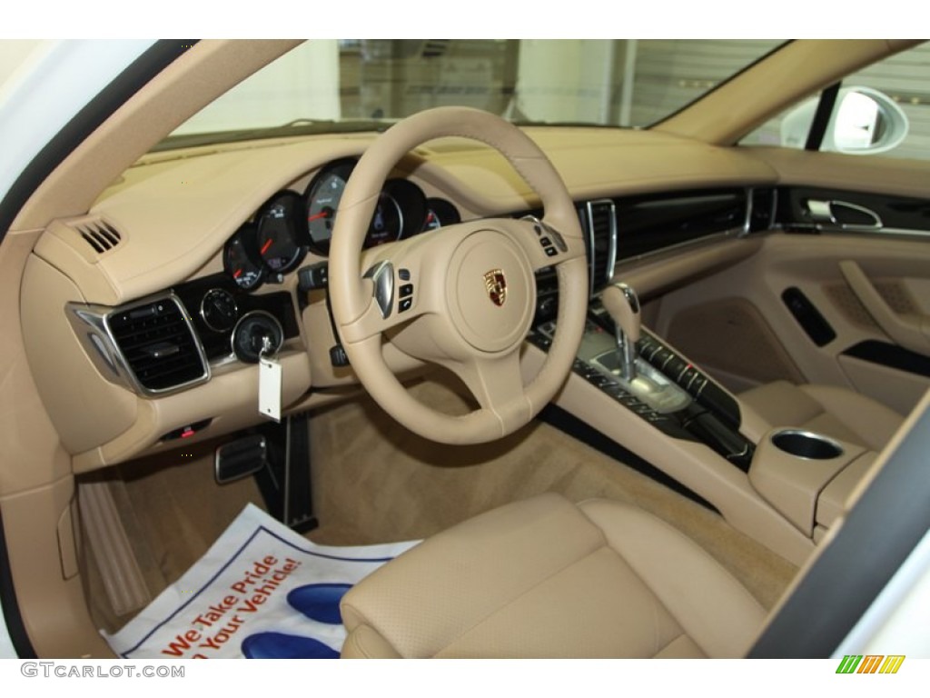 Luxor Beige Interior 2012 Porsche Panamera S Hybrid Photo #81347375