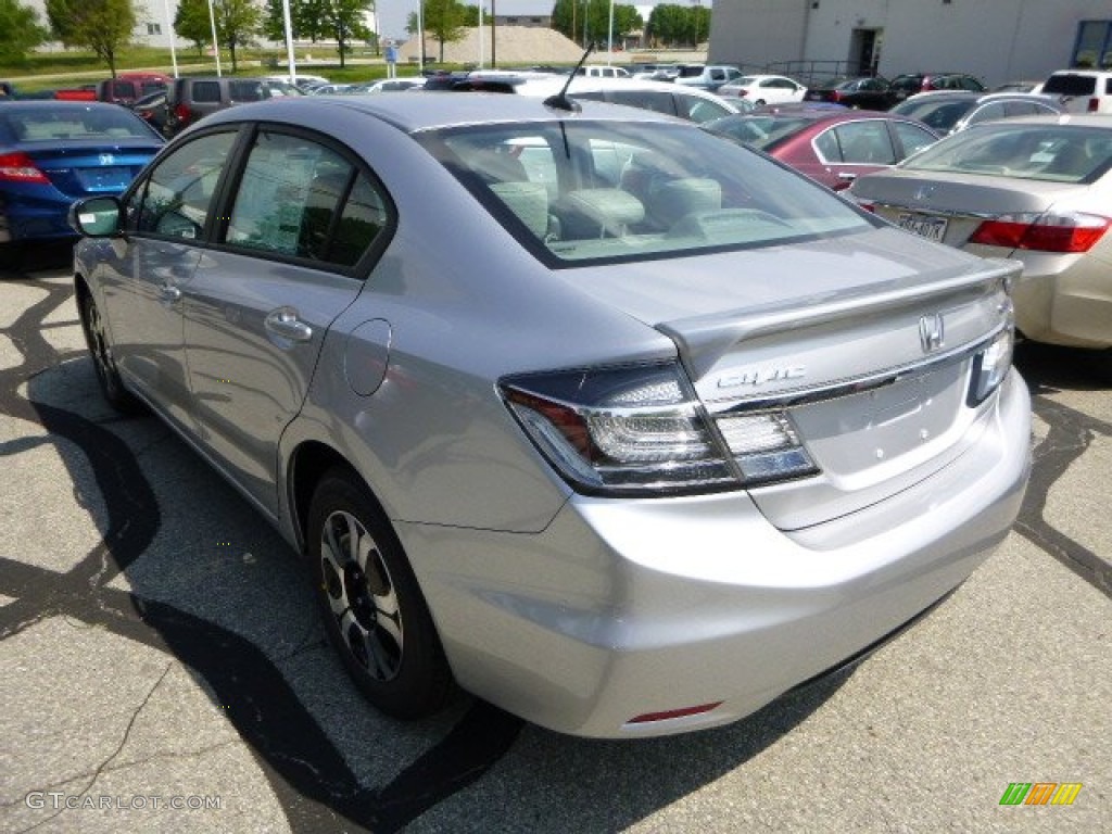 2013 Civic Hybrid Sedan - Alabaster Silver Metallic / Gray photo #5