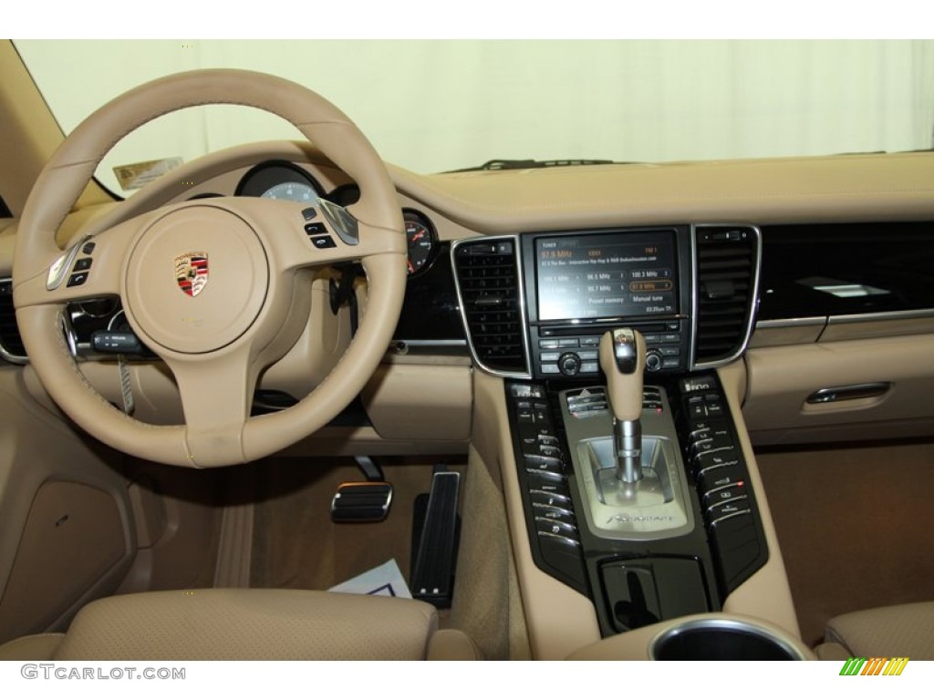 2012 Porsche Panamera S Hybrid Luxor Beige Dashboard Photo #81347444