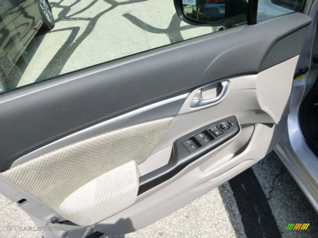 2013 Civic Hybrid Sedan - Alabaster Silver Metallic / Gray photo #14