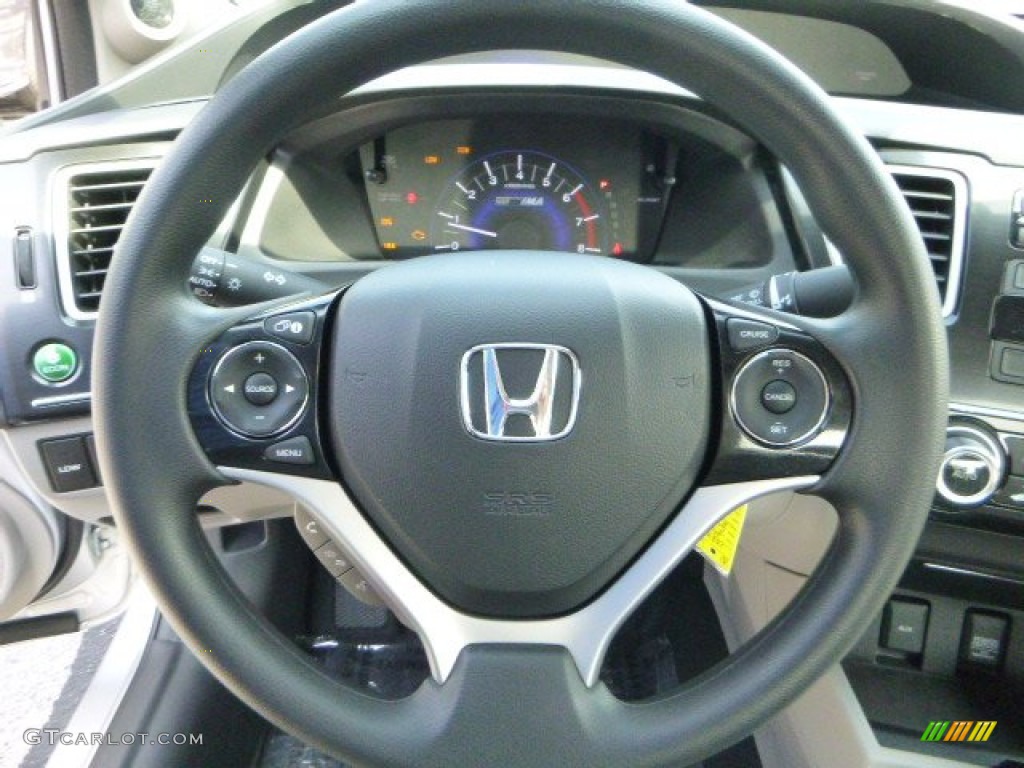 2013 Honda Civic Hybrid Sedan Gray Steering Wheel Photo #81347481