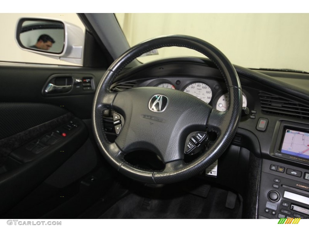 2003 Acura TL 3.2 Type S Ebony Steering Wheel Photo #81348036