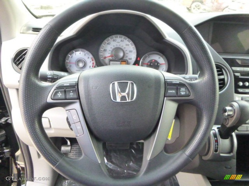 2013 Honda Pilot LX 4WD Gray Steering Wheel Photo #81348143