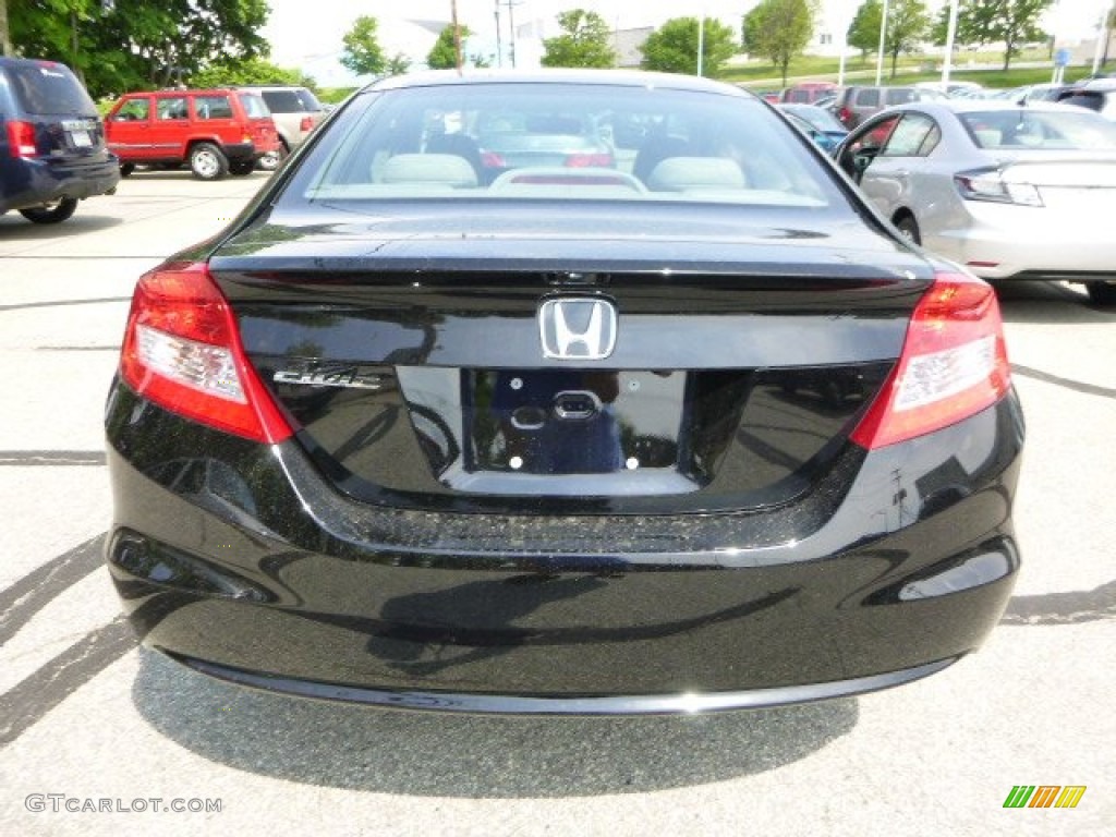 2013 Civic LX Coupe - Crystal Black Pearl / Gray photo #4