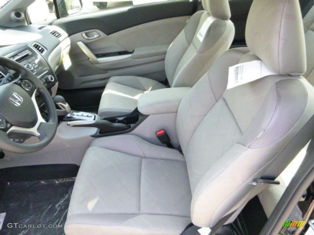 2013 Civic LX Coupe - Crystal Black Pearl / Gray photo #10
