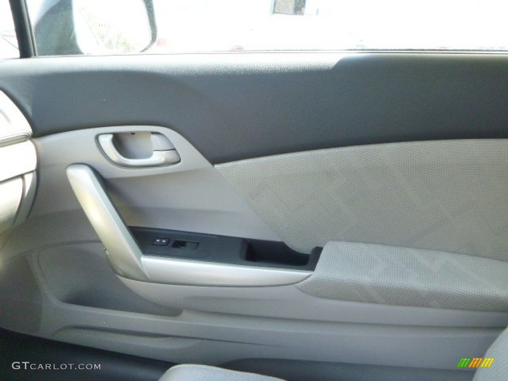 2013 Civic LX Coupe - Crystal Black Pearl / Gray photo #17
