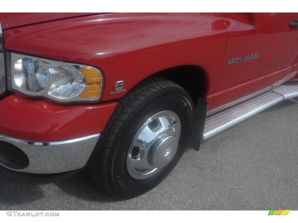 2005 Ram 3500 SLT Regular Cab 4x4 Dually - Flame Red / Taupe photo #5