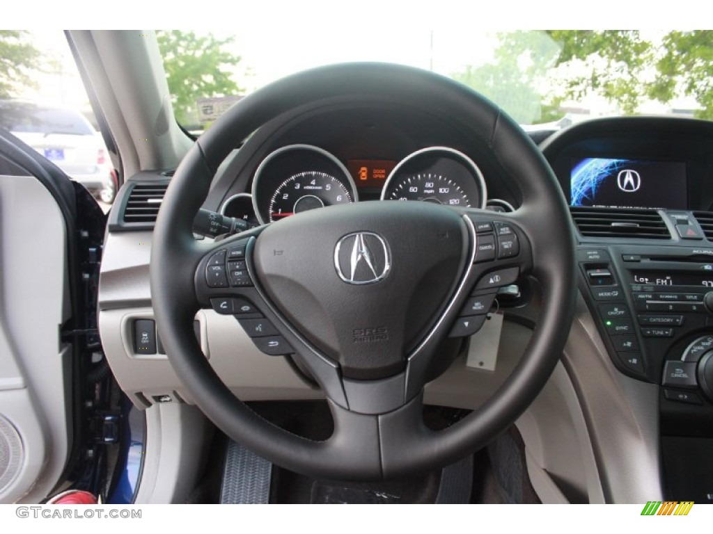 2013 Acura TL Technology Graystone Steering Wheel Photo #81350758